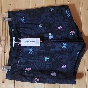 Maamgic Swim Trunks Shorts Size Large Quick Dry Floral Beach Mesh Liner NEW